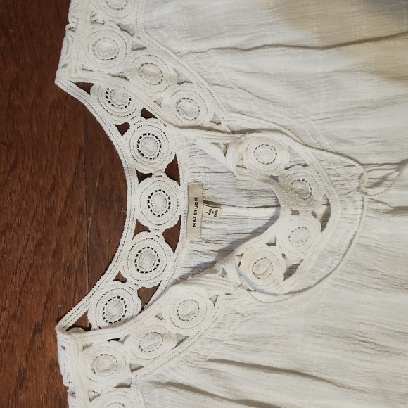 Max Studio Crinkle Cotton Tunic size L - Picture 3 of 5